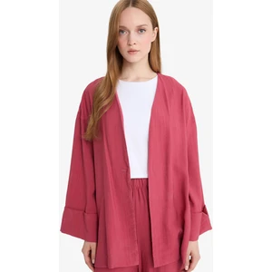 Relax Fit V Yaka Krinkıl Kumaş Uzun Kollu Tesettür Tunik E7983AX25SM