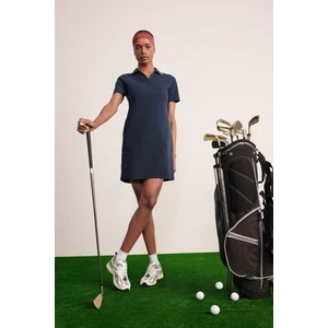 DeFactoFit Standart Fit Polo Yaka Pike Kısa Kollu Mini Sporcu Elbise D9319AX25SP