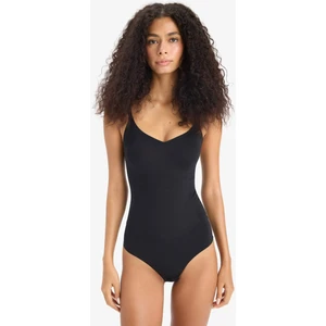 Çıkarılabilir Pedli Siyah Bodysuit Korse-Fall in Love E4743AX25SM