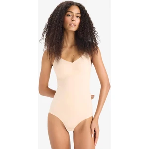 Çıkarılabilir Pedli Ten Rengi Bodysuit Korse-Fall in Love E4743AX25SM