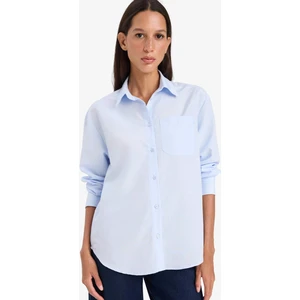 Oversize Geniş Kalıp Poplin Uzun Kollu Gömlek E7188AX25SP