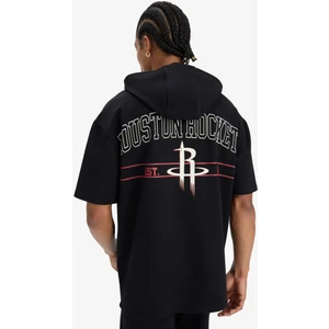 DeFactoFit NBA Houston Rockets Oversize Geniş Kalıp Kapüşonlu Sırt Baskılı Kısa Kollu Tişört D9898AX25SP
