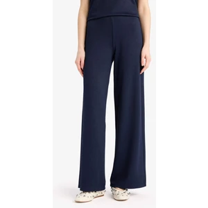 Wide Leg Basic Düz Pike Geniş Paça Pantolon E5784AX25SP