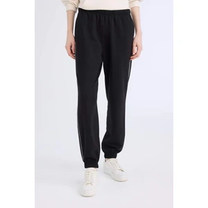 Siyah Jogger Eşofman Altı Cepli Esnek Belli Bağcıklı Dar Paça Uzun Boy E5976AX25SP