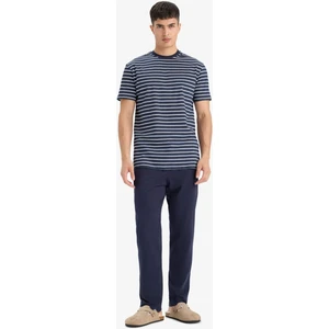 Pijama Takımı Regular Fit Çizgili Kısa Kollu Üst Uzun Alt E0514AX25SM