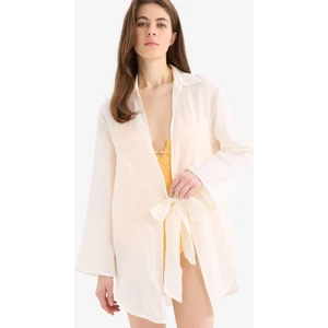 Müslin Önden Bağlamalı Plaj Gömleği-Fall in Love B7333AX25SM