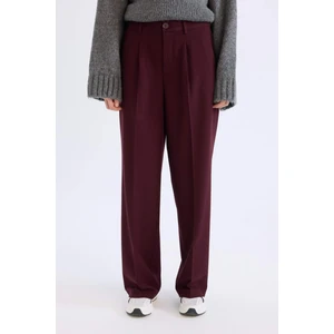 Wide Leg Klasik Kumaş Pantolon Geniş Bol Paça Çift Cepli Yüksek Bel Standart Boy Basic Düz D4360AX25SP