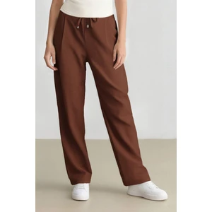 Jogger Pantolon Keten Görünümlü Cepli Yüksek Bel Düz Paça R0433AZ25SP