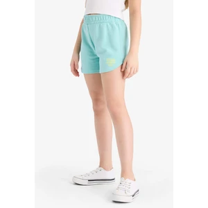 Kız Çocuk Beli Lastikli Baskılı Şort