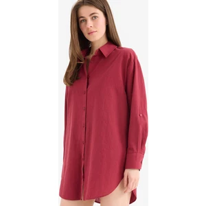 Regular Fit Pamuklu Plaj Gömleği-Fall in Love W8241AZ25SM