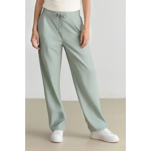 Jogger Pantolon Keten Görünümlü Cepli Yüksek Bel Düz Paça R0433AZ25SP