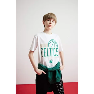 Erkek Çocuk NBA Boston Celtics Bisiklet Yaka Kısa Kollu Tişört D9549A825SM