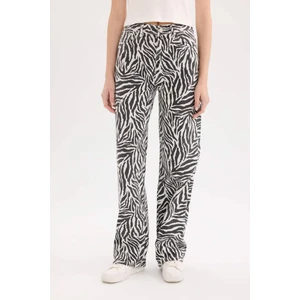 Straight Fit Gabardin Pantolon Zebra Desenli Normal Bel Standart Boy E4134AX25SP