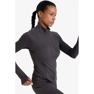 DeFactoFit Fitted Dik Yaka Çift Cepli Fermuarlı Sporcu Hırka B3985AX25SP