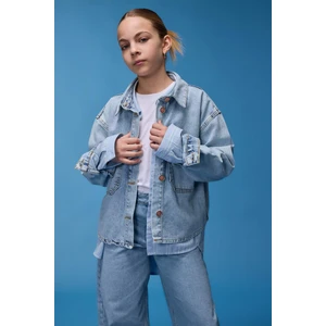 Pamuklu Denim Ceket Kız Çocuk D9699A825SP