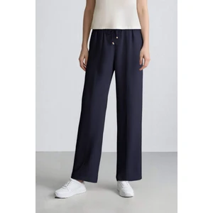 Wide Straight Beli Lastikli Cepli Bağcıklı Düz Paça Pantolon D8354AX25SP