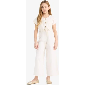 Kız Çocuk Gabardin Kısa Kollu Tulum D9308A825SM