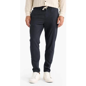%100 Pamuk Keten Görünümlü Yazlık Jogger Pantolon Dar Paça Beli Bağcıklı Lastikli Cepli Z6475AZ25SP