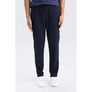 Jogger Lacivert Pantolon Basic Düz Beli Lastikli Bağcıklı Cepli Düz Paça D8640AX24AU