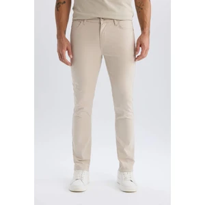 Yazlık Chino Kanvas Dokulu Pantolon Slim Fit Dar Kesim Cepli Dar Paça T1055AZ25SP