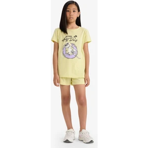 Kız Çocuk Pijama Takımı Baskılı Kısa Kollu Üst Beli Lastikli Şort E0666A825HS