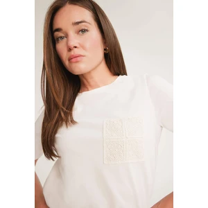 Regular Fit Bisiklet Yaka Penye Kısa Kollu Tişört F1152AX25SM