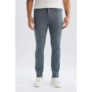Yazlık Chino Kanvas Dokulu Pantolon Slim Fit Dar Kesim Cepli Dar Paça T1055AZ25SP
