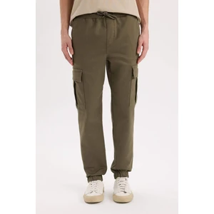 Jogger Pantolon Regular Beli Bağcıklı Dokulu Kargo Cepli E0884AX24WN