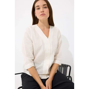 %100 Pamuk Regular Fit Apaş Yaka Basic Gömlek E5949AX25SP