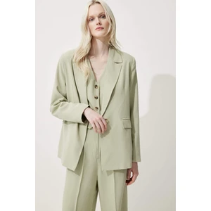 Oversize Geniş Kalıp Keten Karışımlı Blazer Ceket Z2536AZ25SP