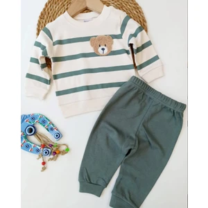 Ayıcık Süzene Nakış Çizgili 2'li Takım