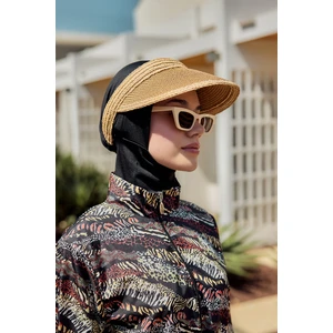 Vizör Hasır Şapka Güneş Koruyucu Siperlik RŞ-2105 Camel Bej