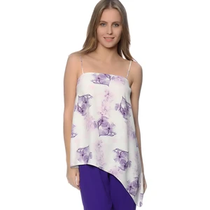 House Of Camellia Pembe Askılı Çiçek Desenli Kadın Bluz