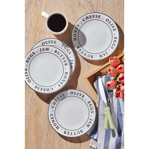 Kütahya Porselen Teos 4 Parça 21 cm Pasta Tabağı