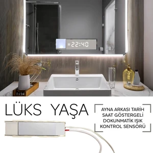 Ayna Arkası Tarıh Saat Göstergelı Dokunmatık Isık Kontrol Sensörü
