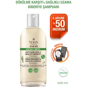 Saç Sağlıklı Hızlı Saç Uzamasına Yardımcı & Dökülen Saçlara Özel, 7 Aktifli Tuzsuz Biberiyeli Şampuan, 400ml