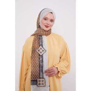 Gri Benek Desen Pamuk Şal