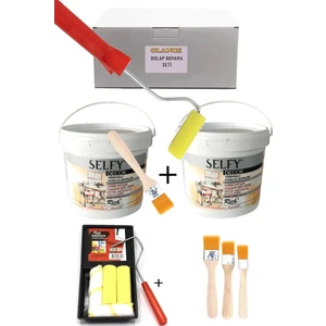 Rich Selfy Decor 1 kg Beyaz 2 'li Kendinden Vernikli Tavalı Boyama Seti