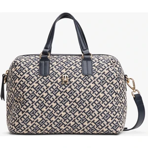 Tommy Hilfiger Th Jacquard Med Duffle Kadın Mavi Çanta AW0AW17633DW6
