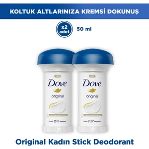 Original Kadın Stick Deodorant 1/4 Nemlendirici Krem Yeni 50 ml X2