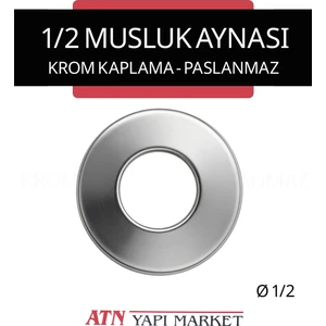 1/2 Musluk Aynası – Krom Kaplama Paslanmaz Tesisat Rozeti
