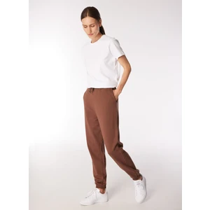 Yüksek Bel Lastikli Kahve Kadın Eşofman Altı - FIKA
