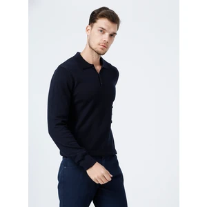 Polo Yaka Basic Lacivert Erkek Kazak BENRY-Y