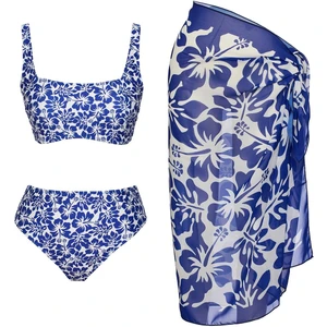 Pareolu Straplez Askılı Bikini Takım
