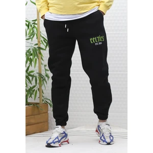 Erkek Kışlık 3 Iplik Şardonlu Eşofman Altı Celtic Baskı