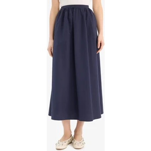 A Kesim Normal Bel Yarım Astar Poplin Midi Etek E8700AX25SP