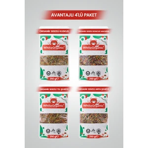 Organik Sebzeli Bebek Makarna Seti 4 Adet Tuzsuz Sütsüz Yumurtasız +7 Ay