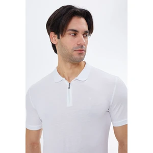Tony Montana Regular Fit Fermuarlı Polo Yaka %100 Pamuk Kısa Kollu Basic Penye T-Shirt-PE3604TY22