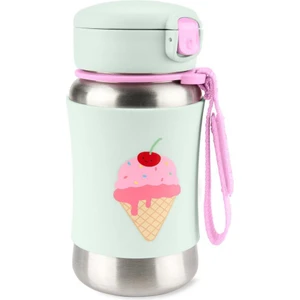Skip Hop Paslanmaz Çelik Pipetli Suluk 350 ml – Kaymaz Silikon Kılıf, BPA PVC Ftalatsız, 12 Ay+ Bebekler için Ergonomik