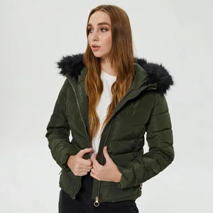 Kadın Haki New Ellan Quilted Kapüşonlu kadın MONT 15158943